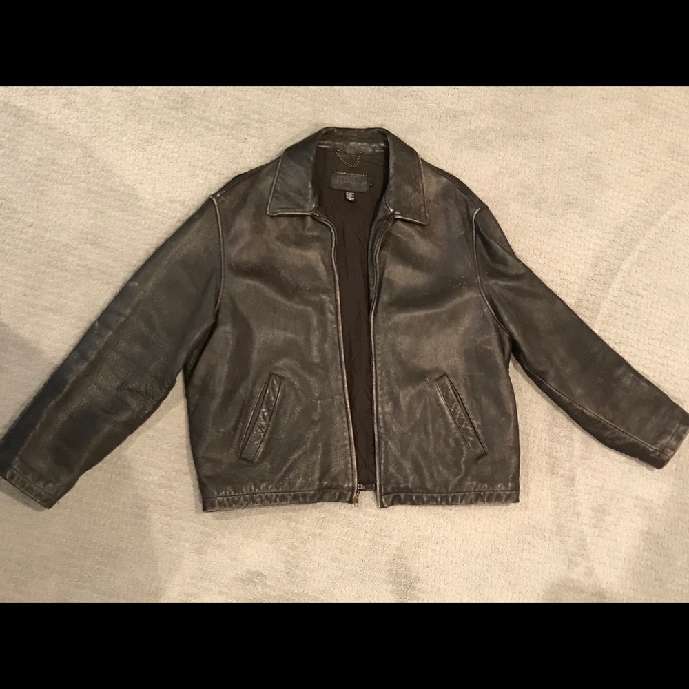 Men’s XL J. Crew Distressed Leather Jacket